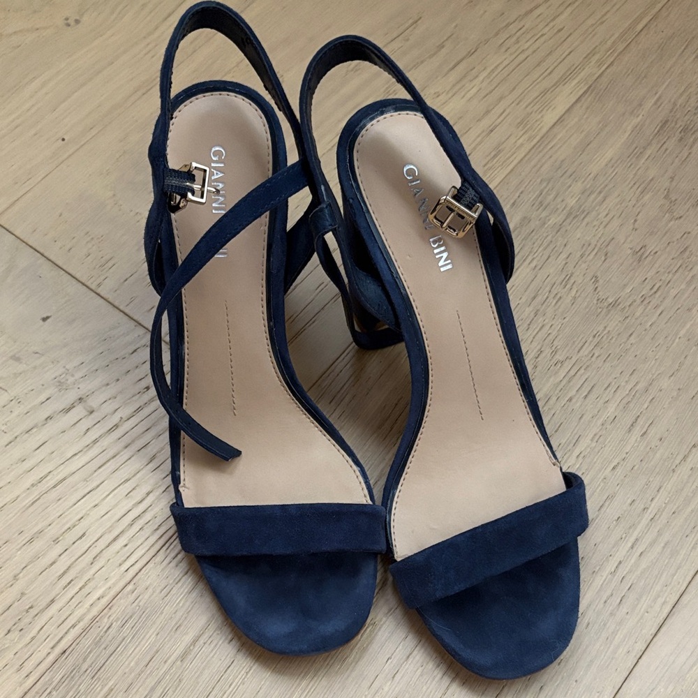 Gianni Bini Navy suede Strappy Heels